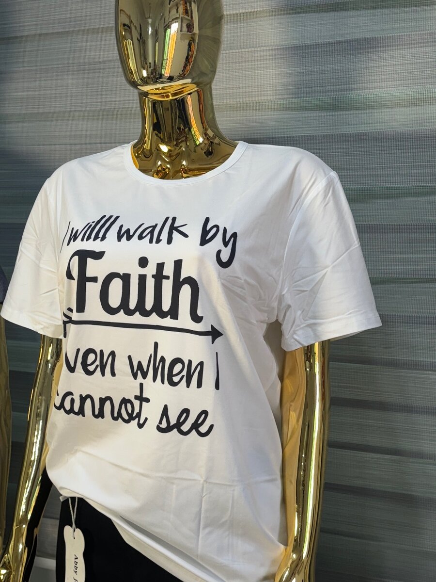 Fashion casual faith T Shirt