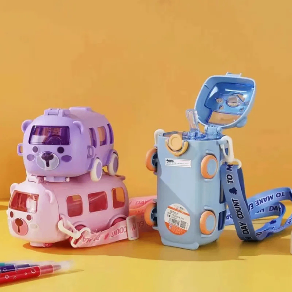 Boîte à crayons bus animaux