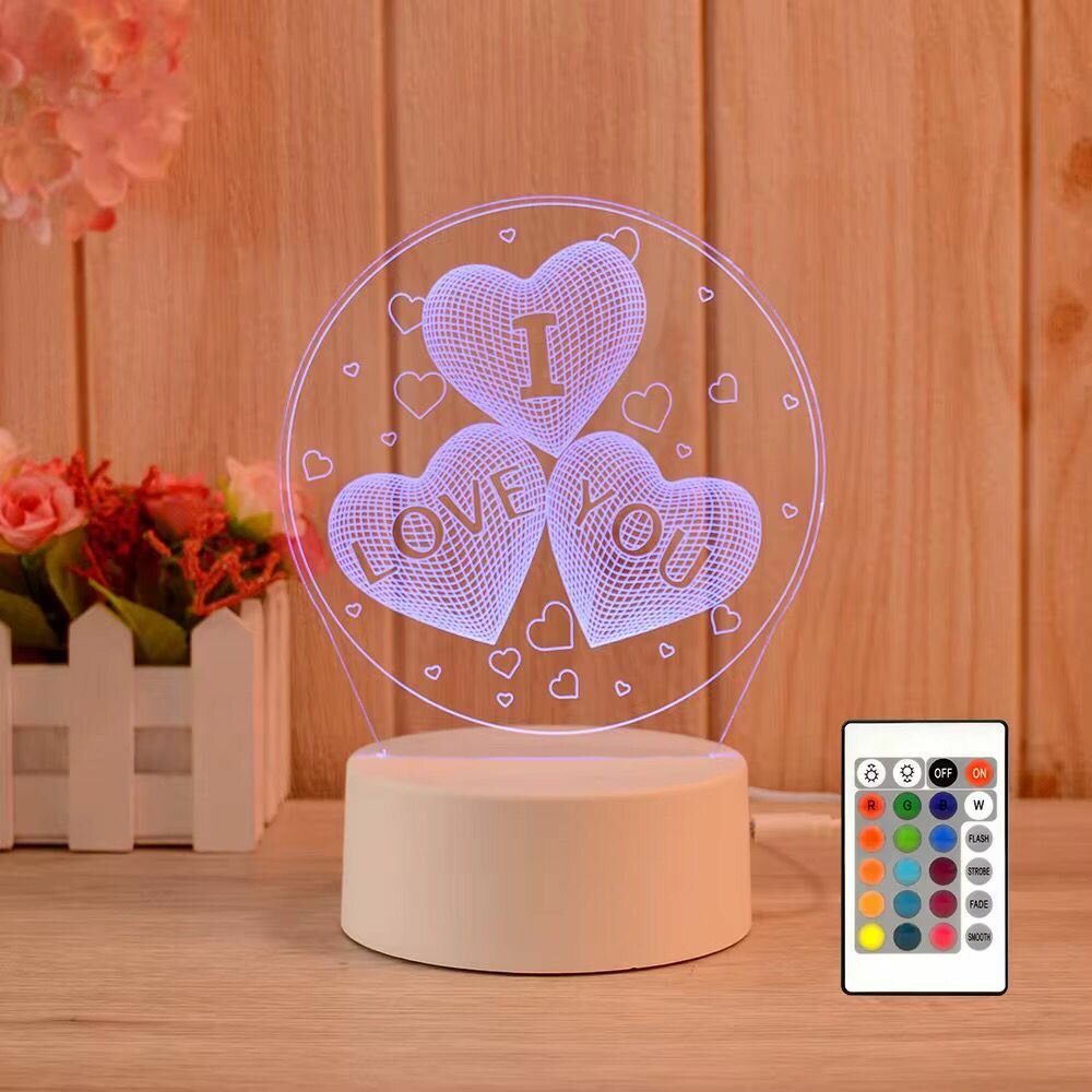 Veilleuse 3D LED Romantique