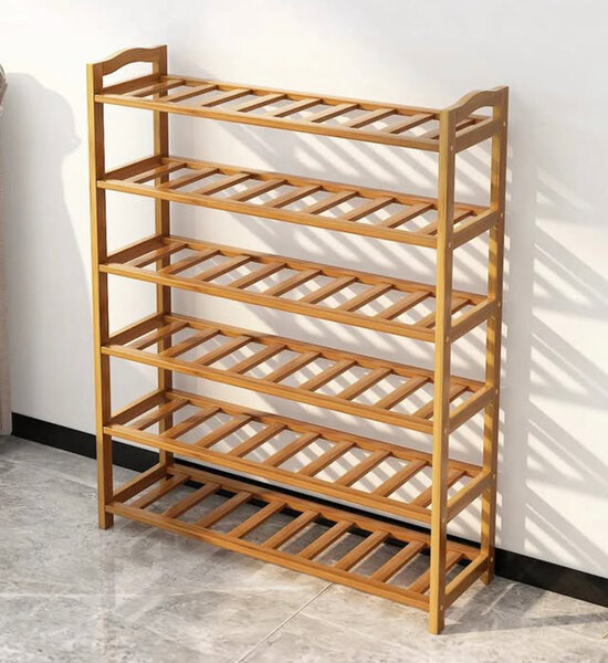Étagère à chaussures en bambou
