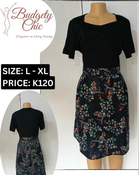 Chic women's dress color black size: m -l 