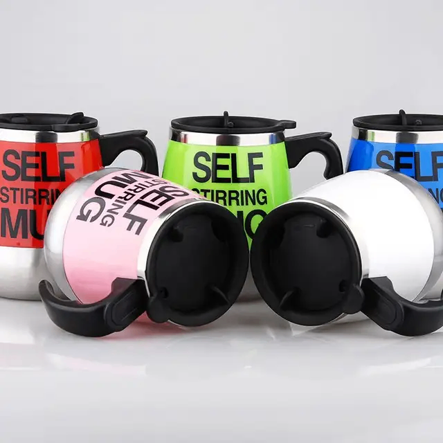 Self stirring mug
