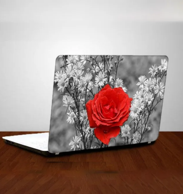 Red Rose Laptop Back Skin Sticker-Laptop Back Skin-Laptop Skin Vinyl Sticker Decal, 13 13.3 14.6 15 15.4 15.6 inch Laptop Skin Sticker Cover For All Laptops