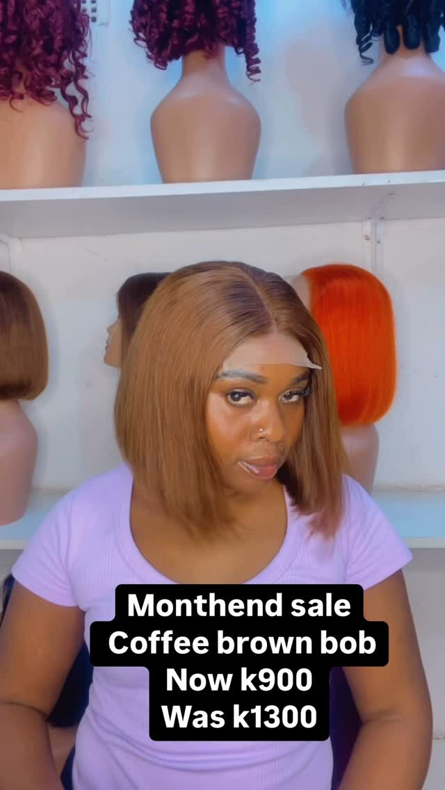 Beautiful and elegant women's coffee brown bob