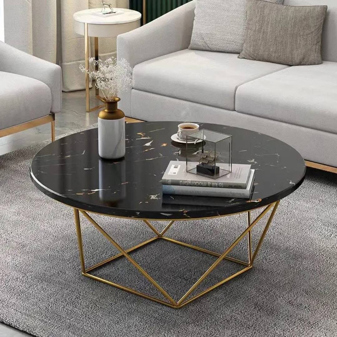 Table basse ronde en marbre