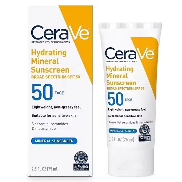 Cerave Hydrating Mineral Sunscreen SPF 50 Face Lotion