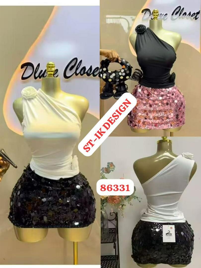 Robe bustier à paillettes