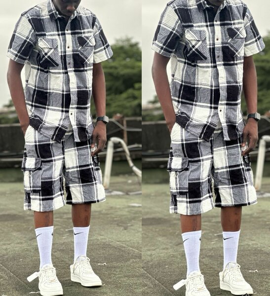 Ensemble Chemise et Short à Carreaux