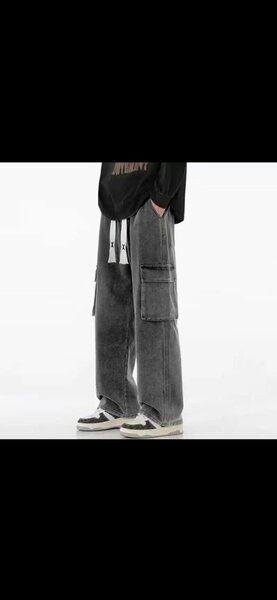 Pantalon cargo ample unisexe