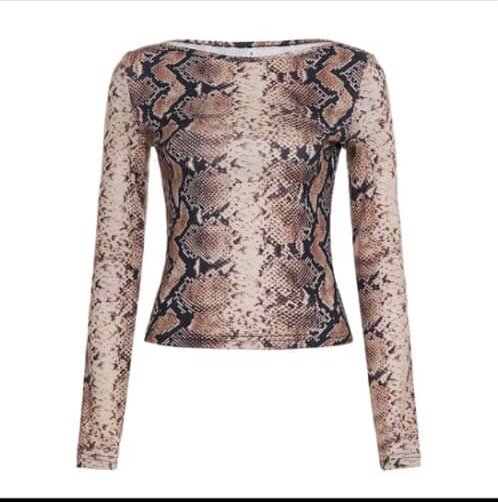 Haut imprimé serpent femme
