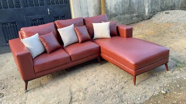 Canapé d'angle moderne en cuir