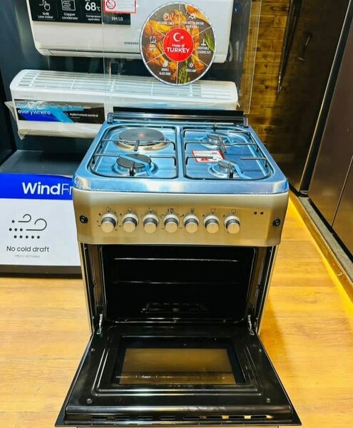 Electric gas stove with oven