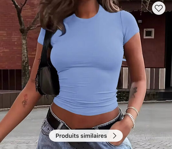 T-shirt moulant basique femme