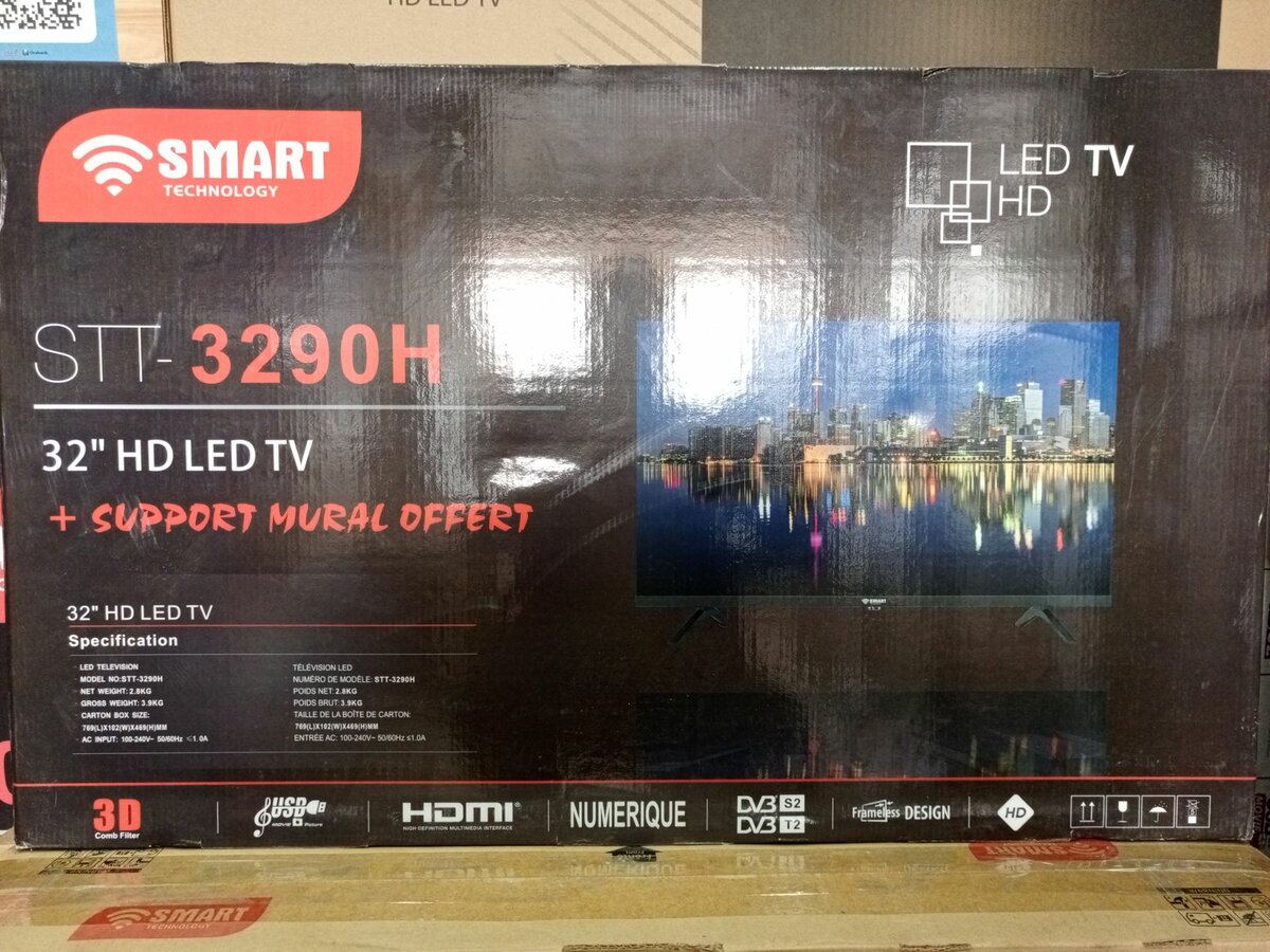 TV LED SMART TECHNOLOGY - 32 Pouces -STT-5032/STT-3218K/STT-