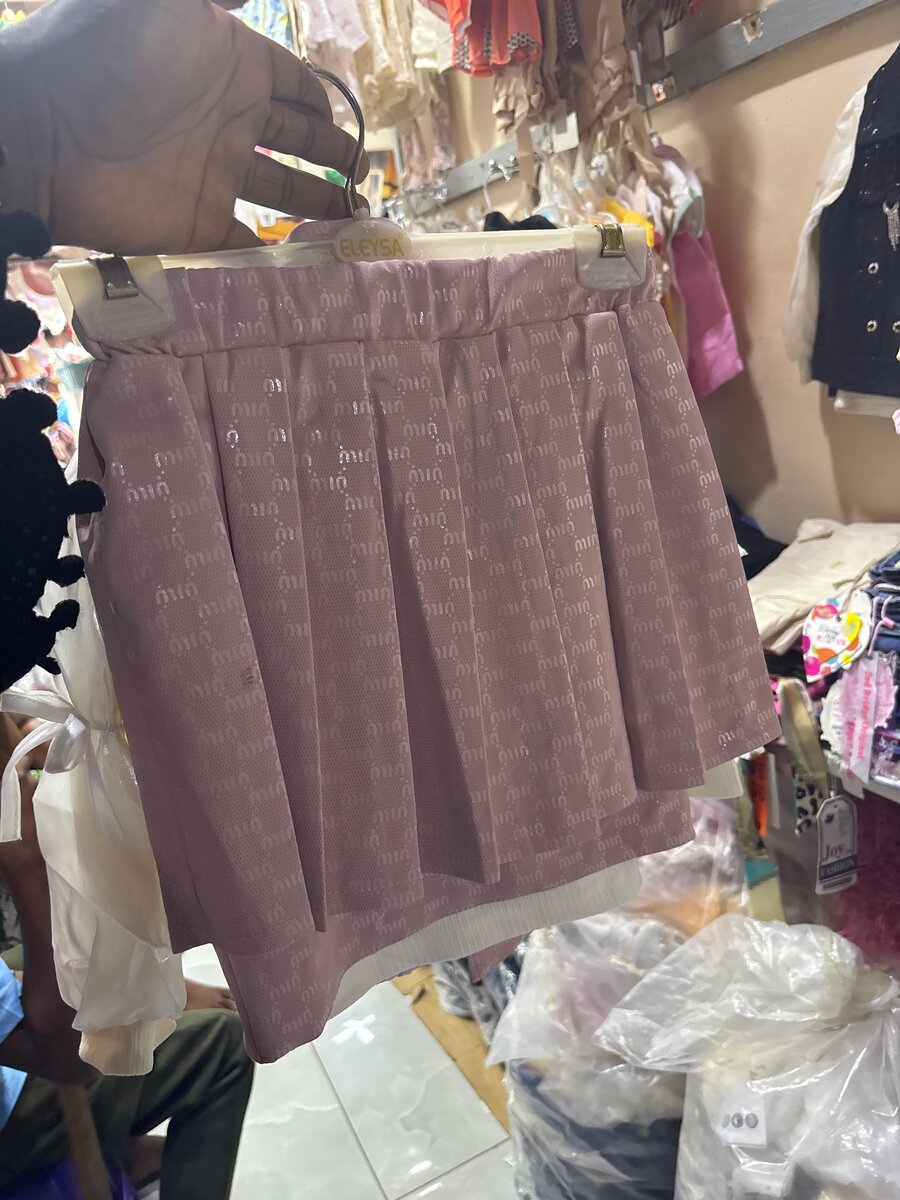 Ensemble veste et jupe rose fillette