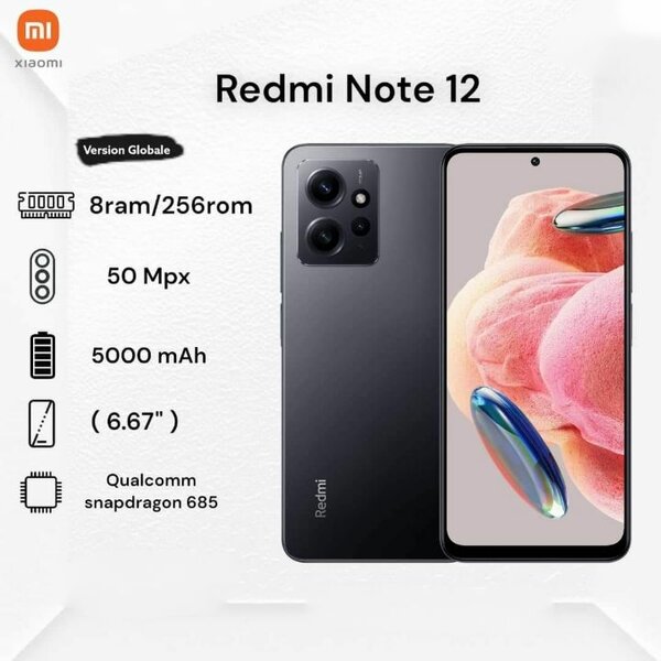 Xiaomi Redmi Note 12 - 256Go - 8Go Ram