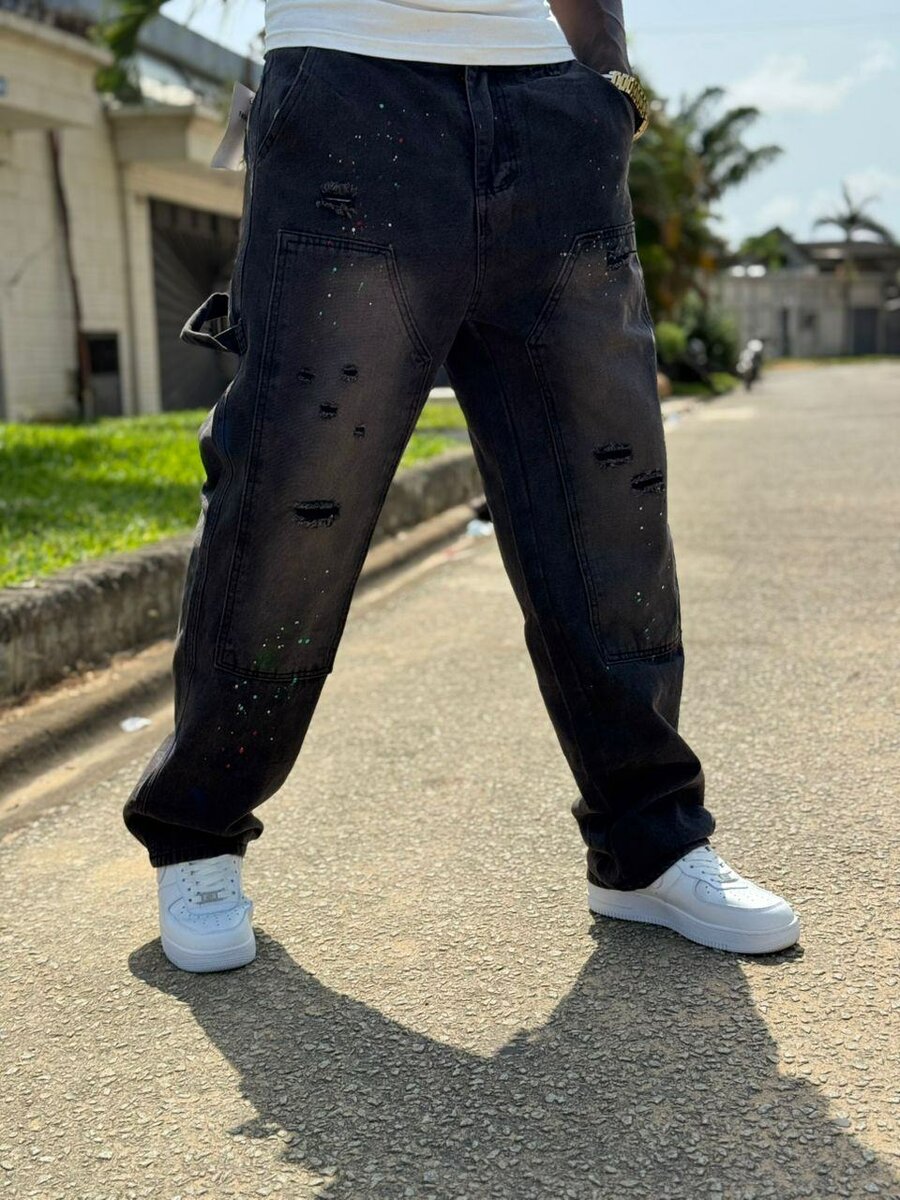 Jean homme graphique décontracté