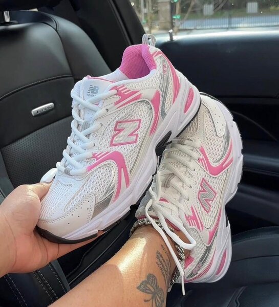 Baskets Running Femme Blanc Rose