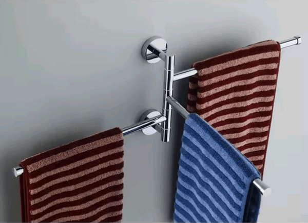 Porte-serviettes mural pivotant