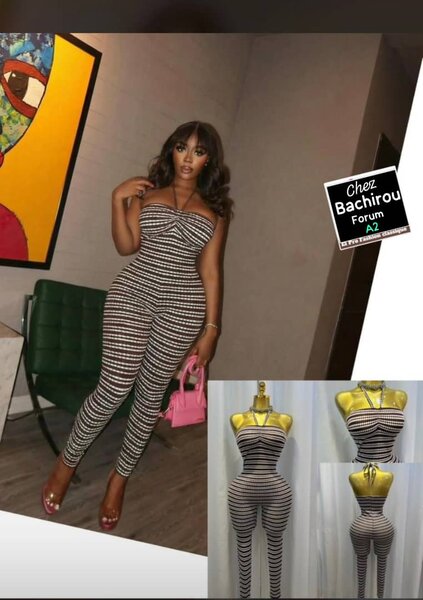 Combinaison rayée pour femme