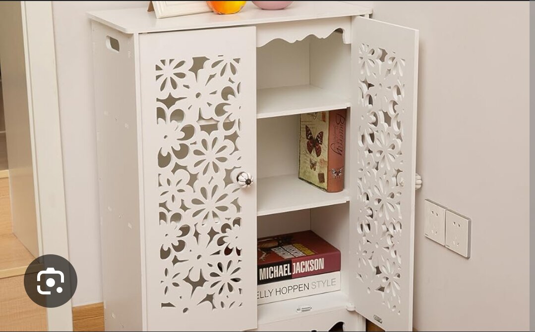 Armoire de rangement à motifs floraux