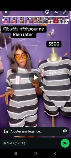 Ensemble rayé casual