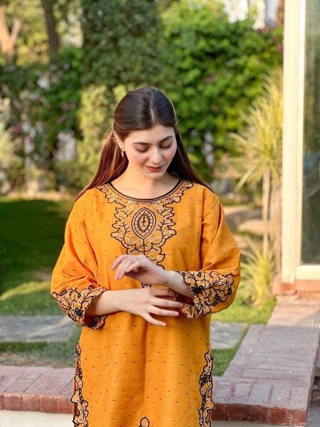 2 Pc Embroidered Stiched Lawn