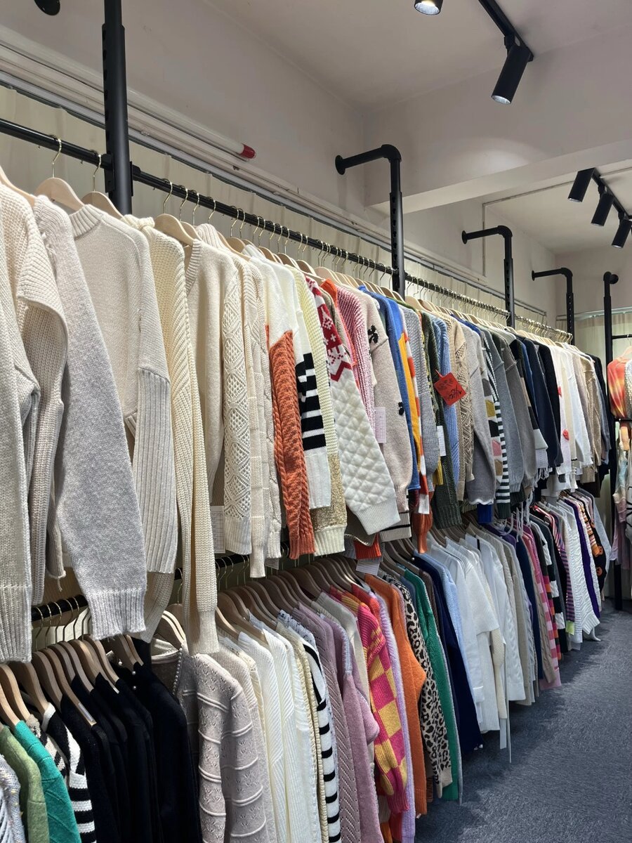 Pull-over en tricot patchwork