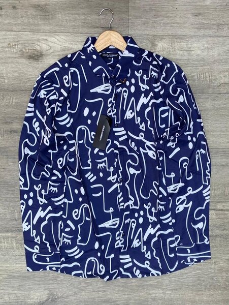 Chemise imprimée abstraite homme