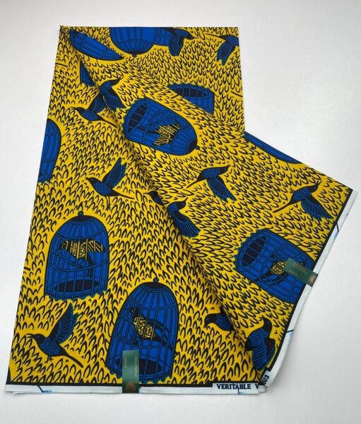 Tissu en wax africain coloré