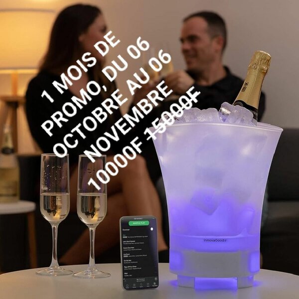 Seau à glace LED Bluetooth