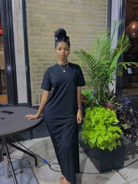 Robe maxi noire élégante