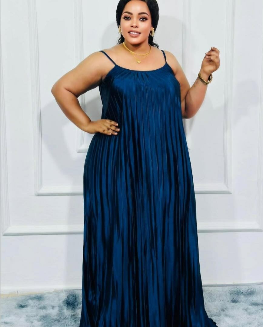 Robe Plissée Grande Taille Élégante