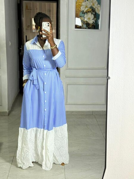 Robe Chemise Longue Élégante