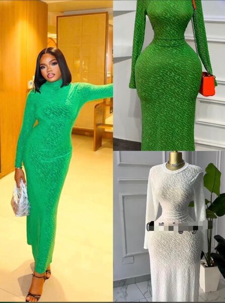 Robe Longue Texturée Femme