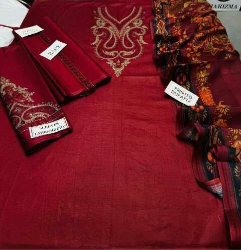 3 Pcs Unstitched Women Suit