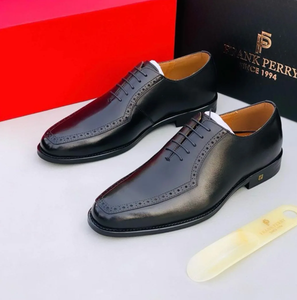 Men's shoes black Frank Perry