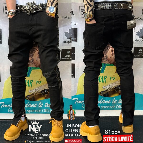 Jean slim noir élégant