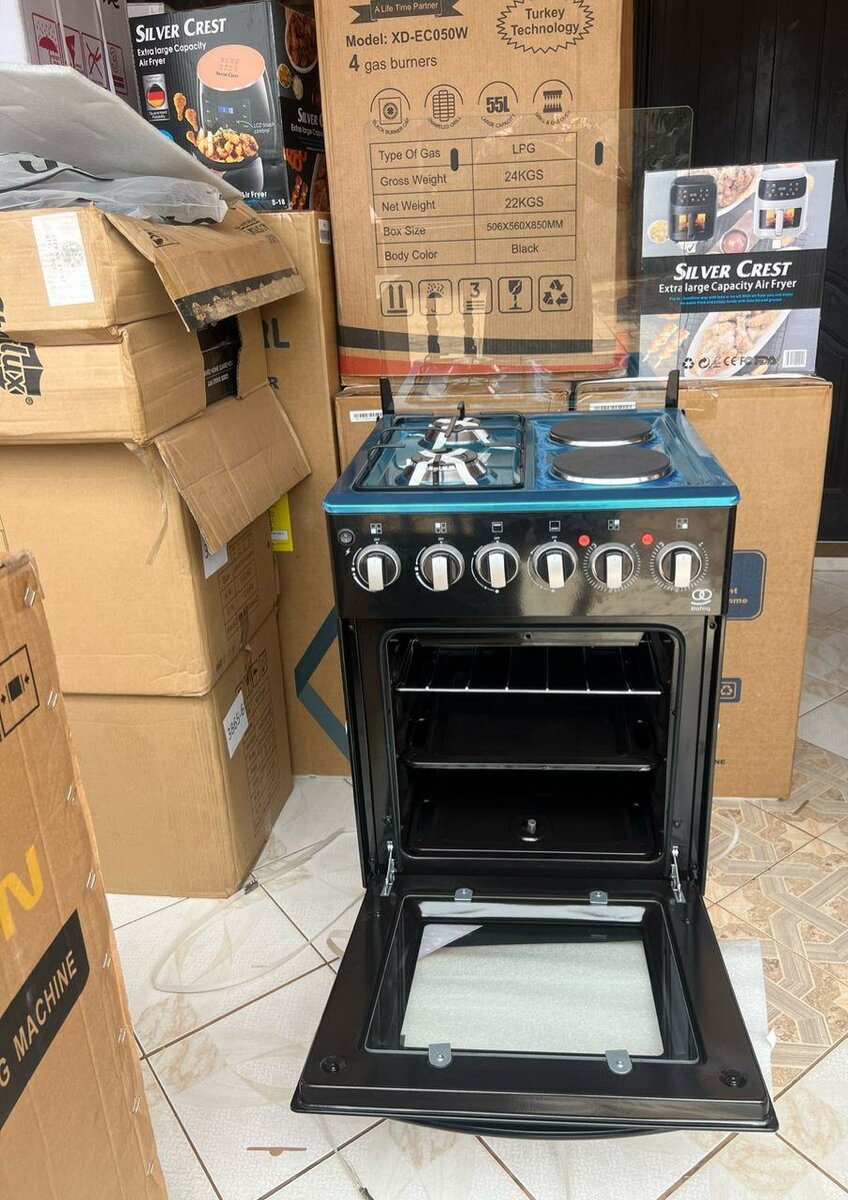 2 electric 2 gas burner with Oven and grill