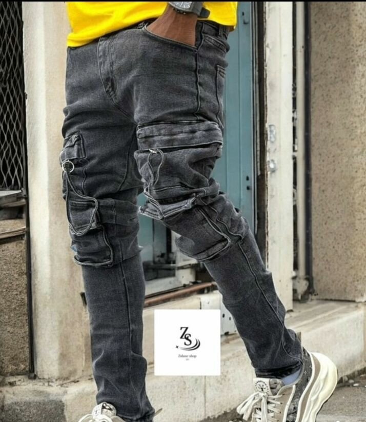 Pantalon cargo noir stylé
