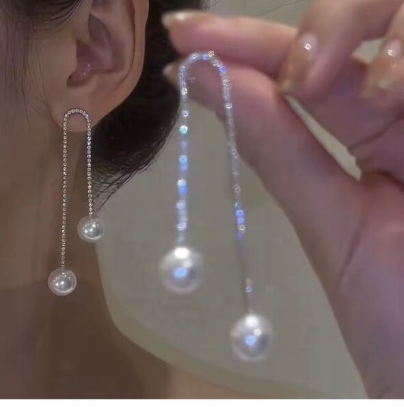 Boucles d'oreilles perles élégantes