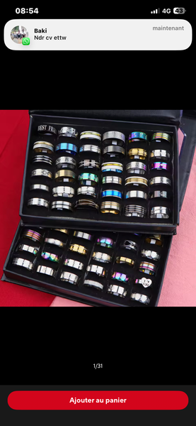 Bagues Mixte en Acier Inoxydable