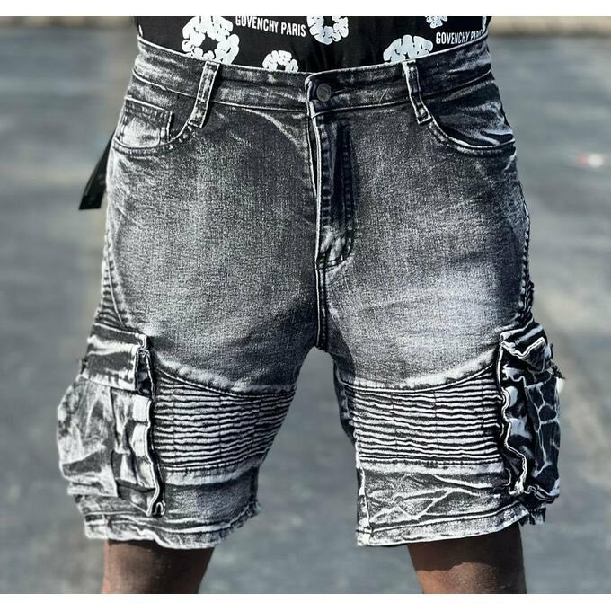 Short cargo en jean