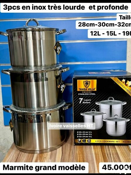 Ensemble de Marmites Inox