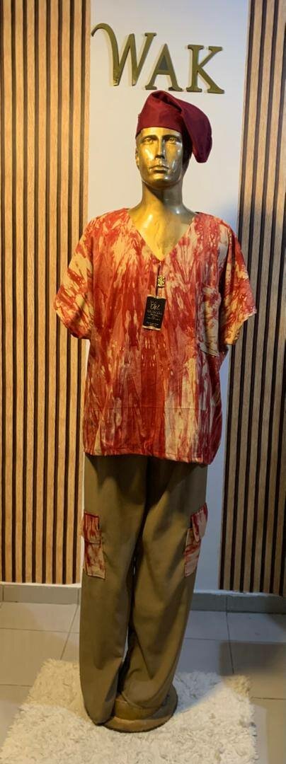 Ensemble décontracté tie-dye rouge