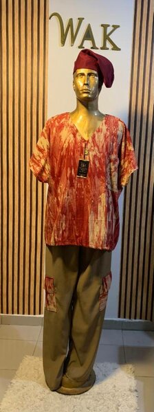 Ensemble décontracté tie-dye rouge