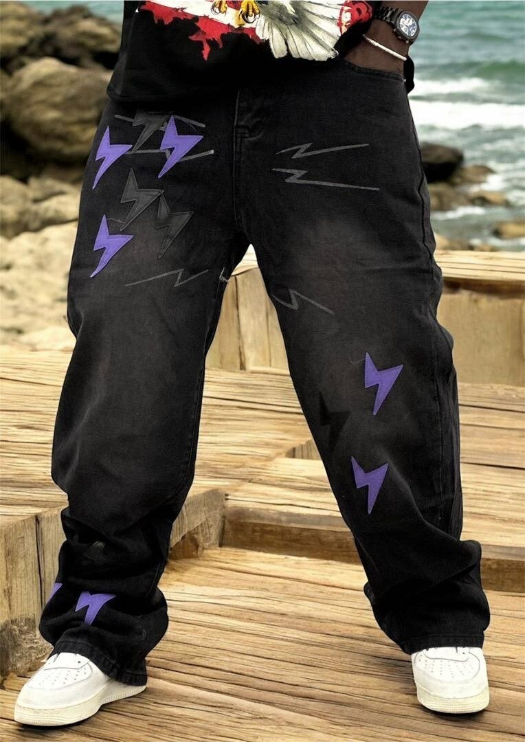 Jean décontracté motif tendance