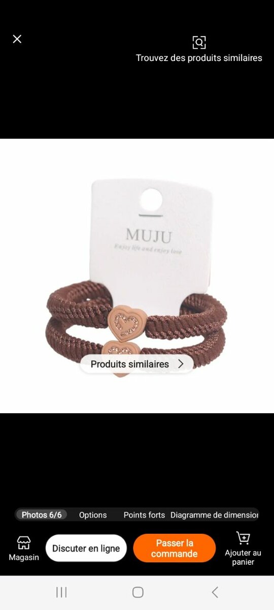 Bracelet en corde avec cœur