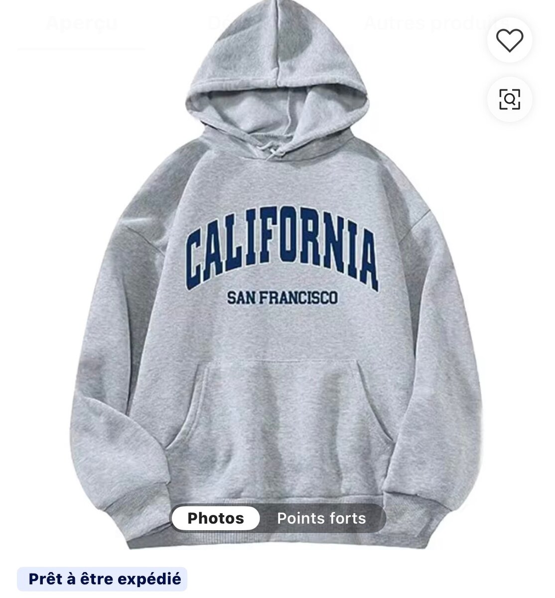 Sweat à Capuche Style Californien