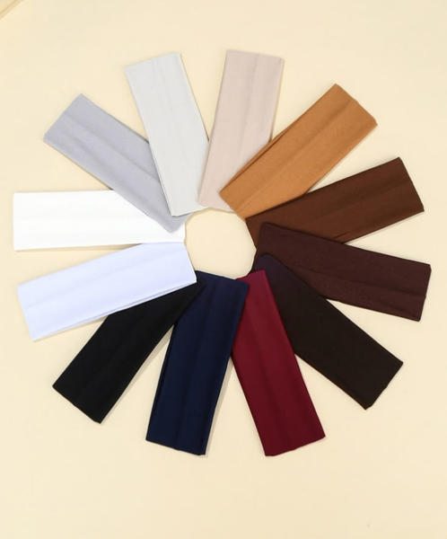 Bandeaux en coton multicolores